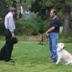 Jim & "Shadow" greet Dave and "Jake" during the CGC test